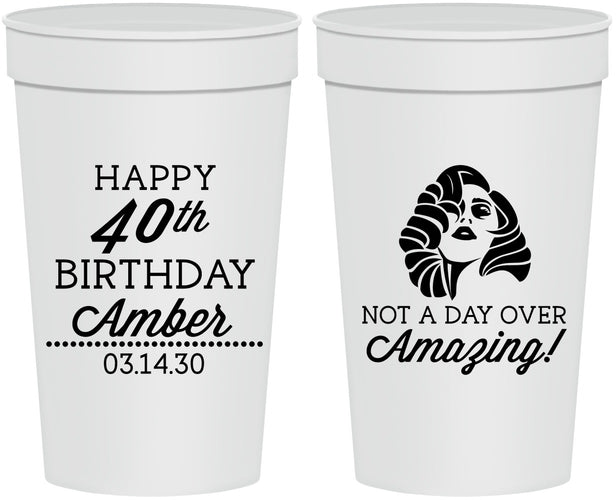 Personalized Birthday 32 oz Stadium Cups - 40th | 20222