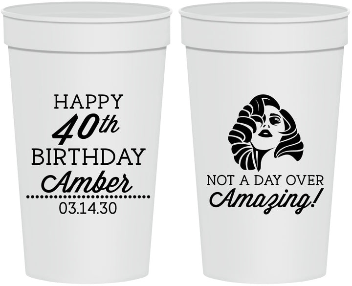 Personalized Birthday 32 oz Stadium Cups - 40th | 20222