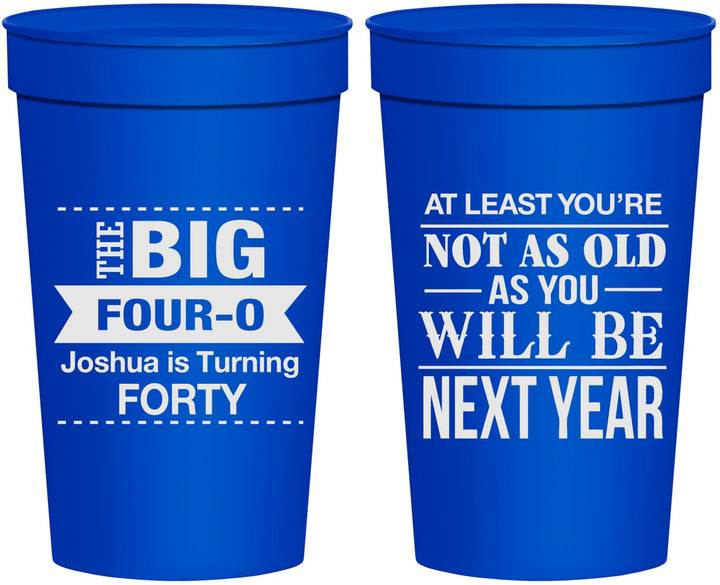 Personalized Birthday 32 oz Stadium Cups - 40th | 20225
