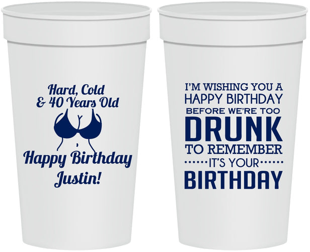 Personalized Birthday 32 oz Stadium Cups - 40th | 20237
