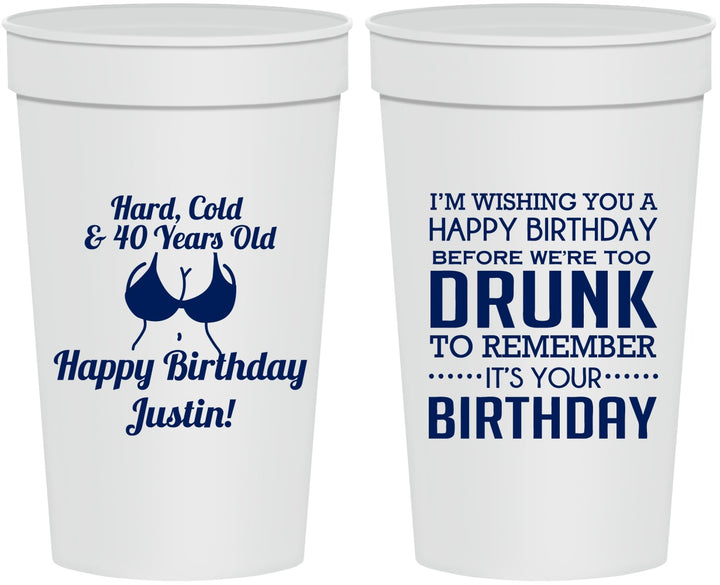 Personalized Birthday 32 oz Stadium Cups - 40th | 20237