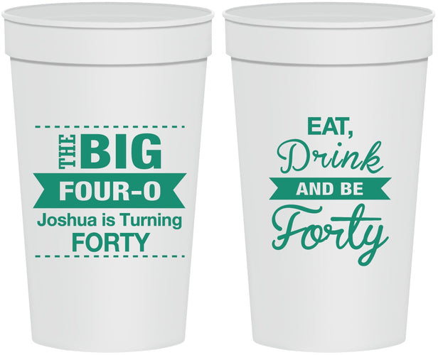 Personalized Birthday 32 oz Stadium Cups - 40th | 20243