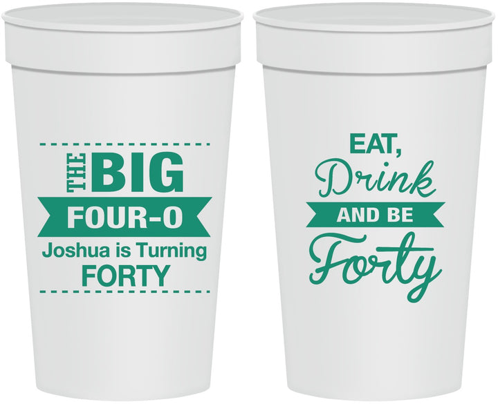 Personalized Birthday 32 oz Stadium Cups - 40th | 20243