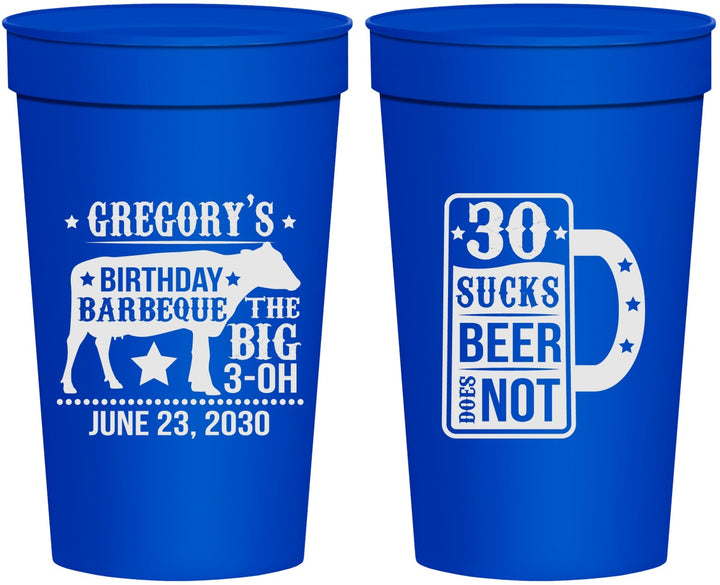 Personalized Birthday 32 oz Stadium Cups - 30th | 20248
