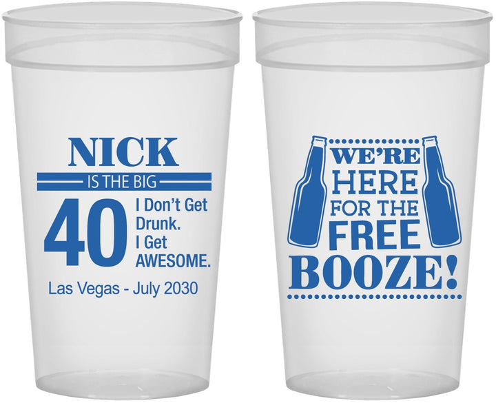 Personalized Birthday 32 oz Stadium Cups - 40th | 20249