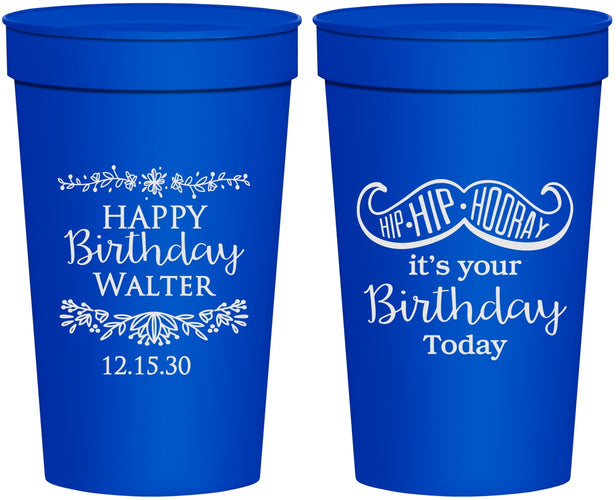 Personalized Birthday 32 oz Stadium Cups - Hip Hip Hooray | 20250