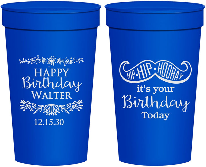 Personalized Birthday 32 oz Stadium Cups - Hip Hip Hooray | 20250