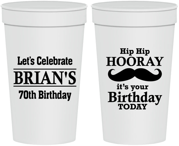Personalized Birthday 32 oz Stadium Cups - 70th | 20251