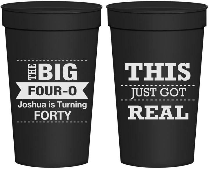 Personalized Birthday 32 oz Stadium Cups - 40th | 20254