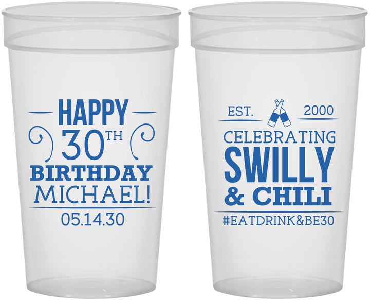 Personalized Birthday 32 oz Stadium Cups - 30th | 20257