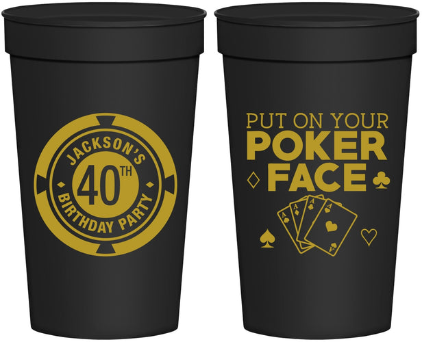 Personalized Birthday 32 oz Stadium Cups - 40th Las Vegas | 20261