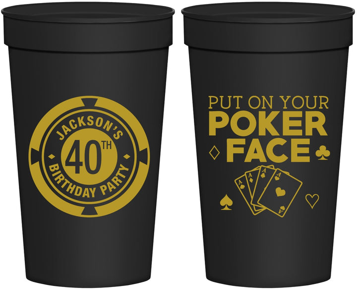 Personalized Birthday 32 oz Stadium Cups - 40th Las Vegas | 20261