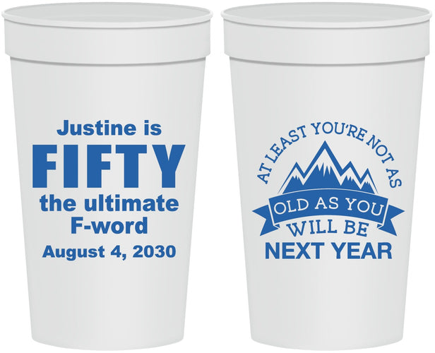 Personalized Birthday 32 oz Stadium Cups - 50th | 20268
