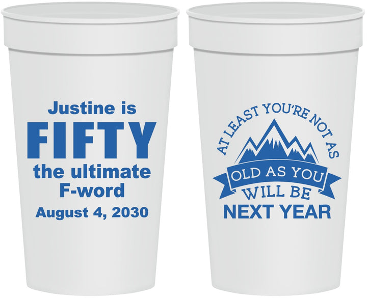 Personalized Birthday 32 oz Stadium Cups - 50th | 20268