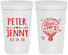 Personalized Wedding 32 oz Stadium Cups - Love In Air Hot Air Balloon | 210