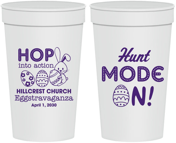 Personalized Easter 32 oz Stadium Cups - Hunt Mode On Bunny | 210000