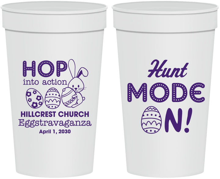 Personalized Easter 32 oz Stadium Cups - Hunt Mode On Bunny | 210000