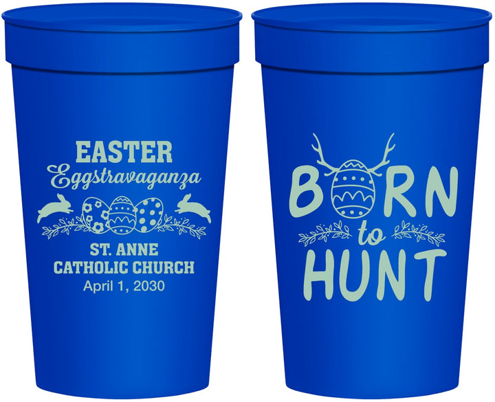 Personalized Easter 32 oz Stadium Cups - Born To Hunt | 210001
