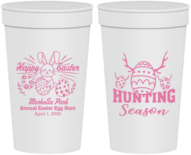 Personalized Easter 32 oz Stadium Cups - Bunny Egg Hunt | 210003