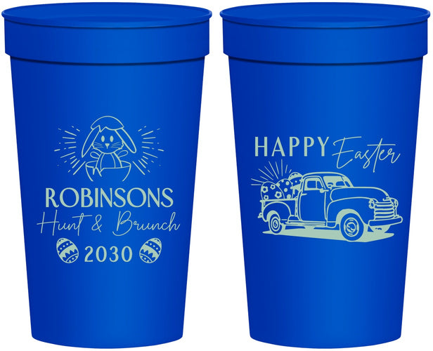 Personalized Easter 32 oz Stadium Cups - Hunt And Brunch Bunny | 210013