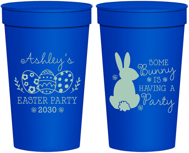 Personalized Easter 32 oz Stadium Cups - Bunny Eggs | 210017