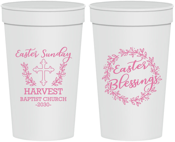 Personalized Easter 32 oz Stadium Cups - Easter Sunday Church | 210023
