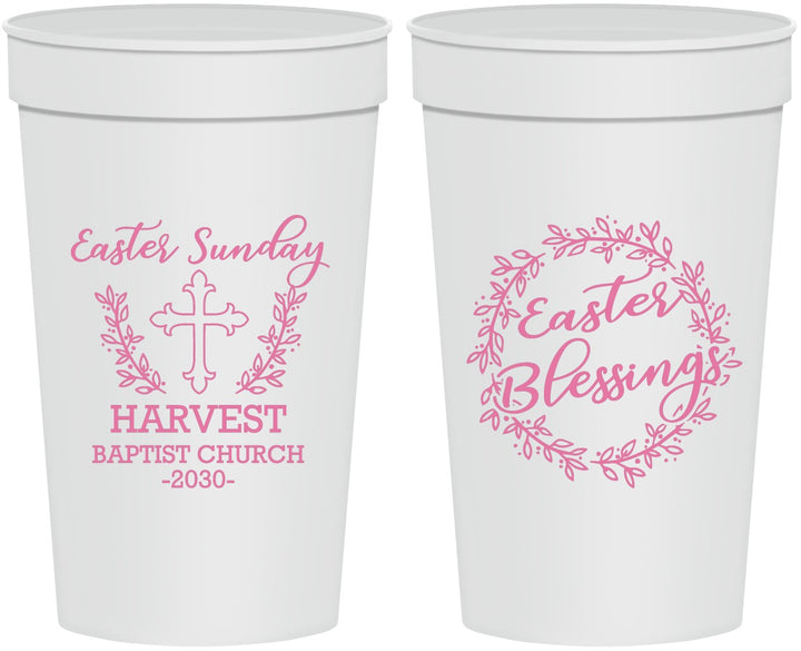 Personalized Easter 32 oz Stadium Cups - Easter Sunday Church | 210023