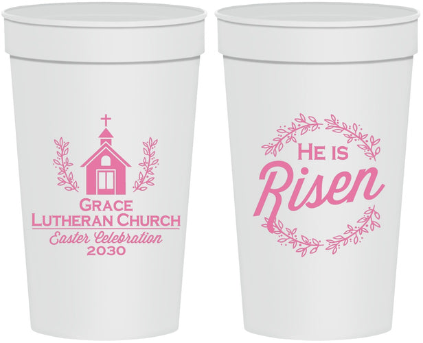 Personalized Easter 32 oz Stadium Cups - He Is Risen | 210026