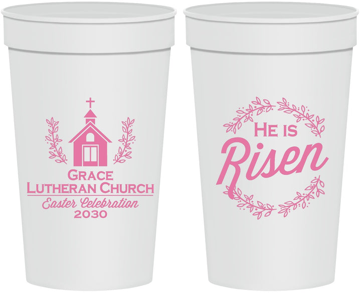 Personalized Easter 32 oz Stadium Cups - He Is Risen | 210026