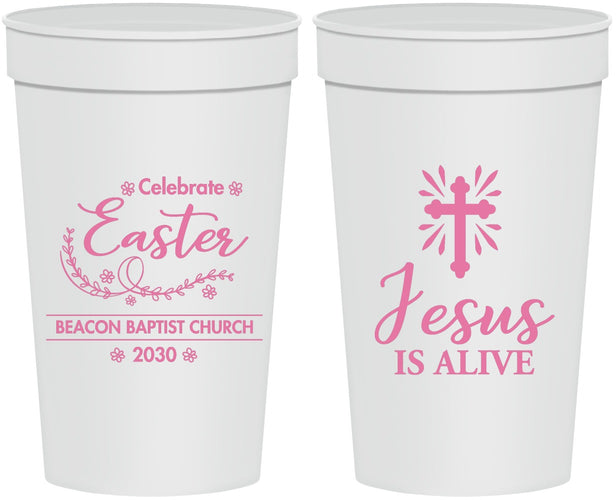 Personalized Easter 32 oz Stadium Cups - Jesus Is Alive | 210027