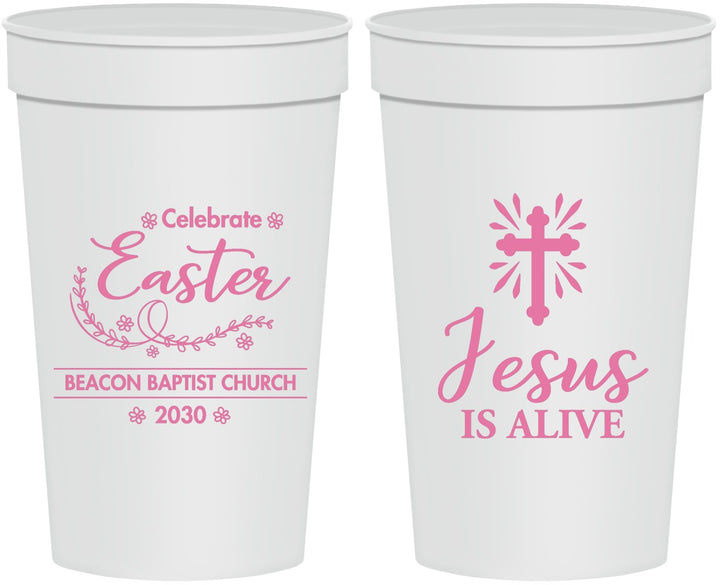 Personalized Easter 32 oz Stadium Cups - Jesus Is Alive | 210027