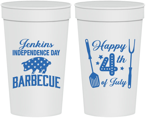 Personalized 4th Of July 32 oz Stadium Cups - Barbecue Bbq | 220001