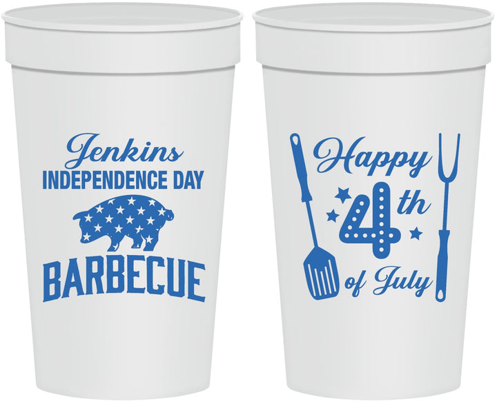 Personalized 4th Of July 32 oz Stadium Cups - Barbecue Bbq | 220001