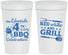 Personalized 4th Of July 32 oz Stadium Cups - Red White Grill | 220005
