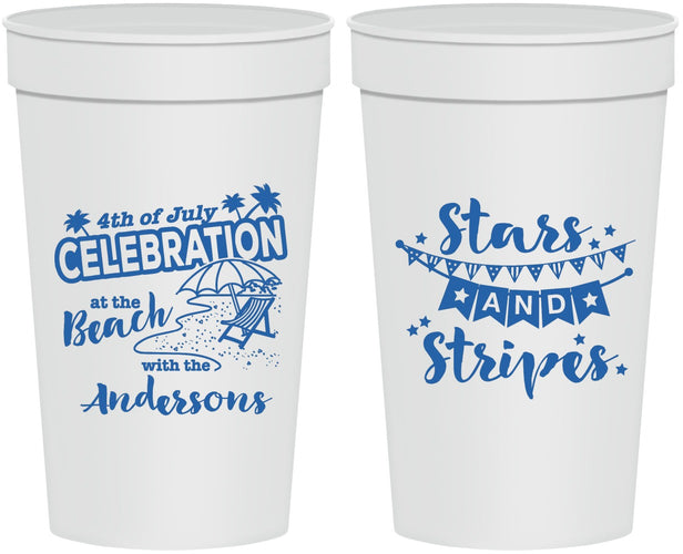 Personalized 4th Of July 32 oz Stadium Cups - Fireworks | 220021
