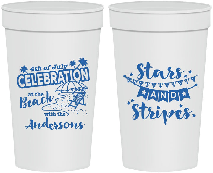 Personalized 4th Of July 32 oz Stadium Cups - Fireworks | 220021
