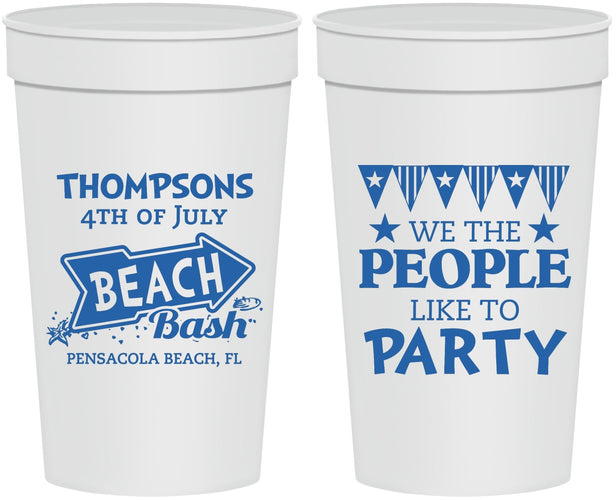 Personalized 4th Of July 32 oz Stadium Cups - We The People | 220025