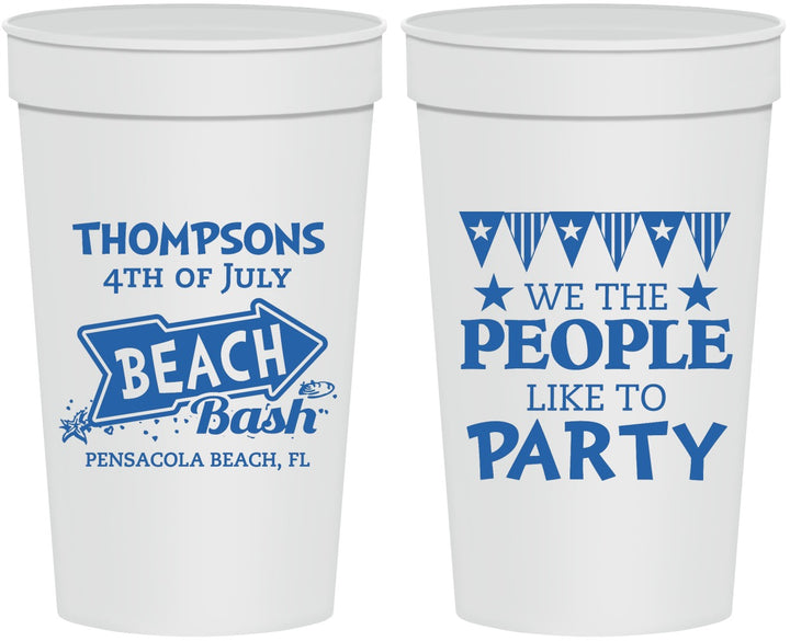 Personalized 4th Of July 32 oz Stadium Cups - We The People | 220025