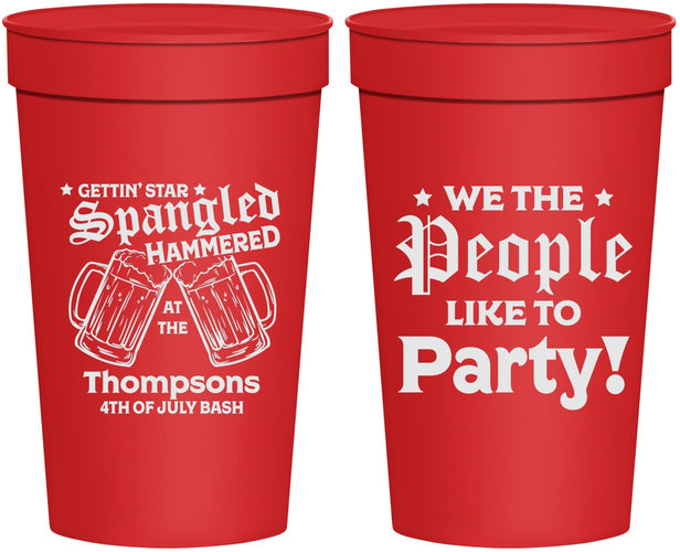 Personalized 4th Of July 32 oz Stadium Cups - We The People | 220030