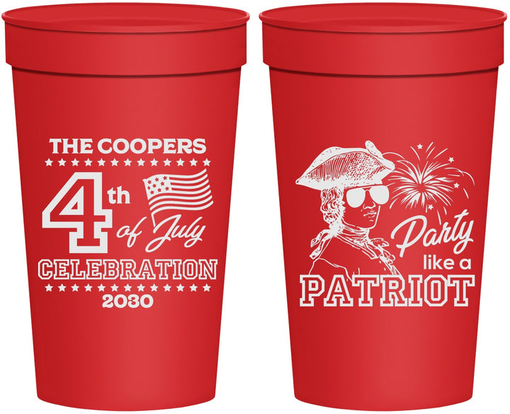 Personalized 4th Of July 32 oz Stadium Cups - Patriot | 220038