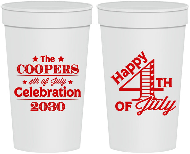 Personalized 4th Of July 32 oz Stadium Cups - Independence Day | 220040