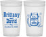 Personalized Wedding 32 oz Stadium Cups - The Hunt Is Over Mason Jar | 223