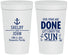 Personalized Wedding 32 oz Stadium Cups - Vows Are Done Nautical | 228
