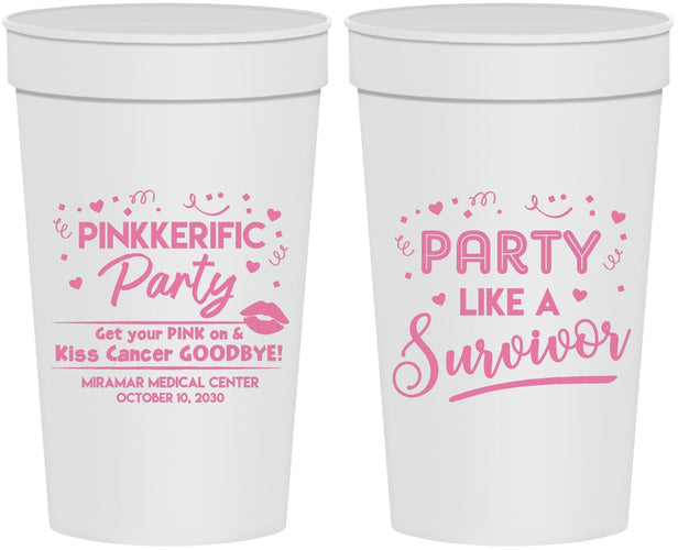 Personalized Awareness 32 oz Stadium Cups - Party Like A Survivor | 230003