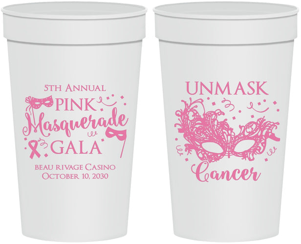 Personalized Awareness 32 oz Stadium Cups - Masquerade | 230008
