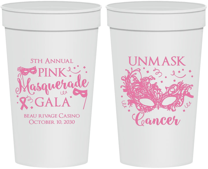 Personalized Awareness 32 oz Stadium Cups - Masquerade | 230008