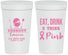 Personalized Awareness 32 oz Stadium Cups - Eat Drink Think Pink | 230009