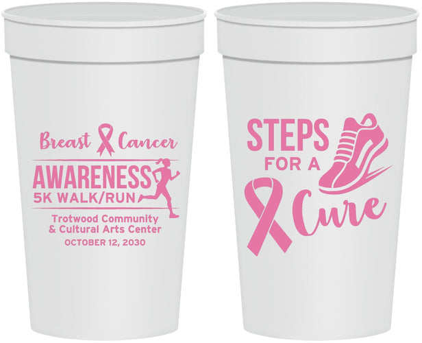 Personalized Awareness 32 oz Stadium Cups - Steps For A Cure | 230014