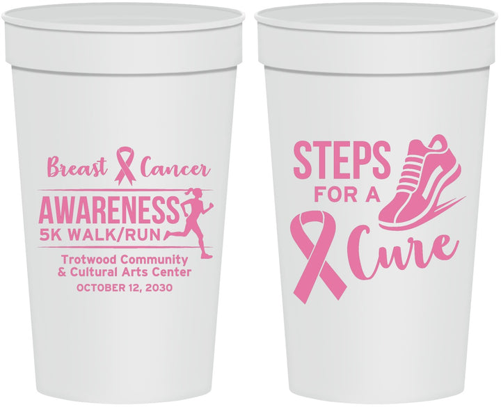 Personalized Awareness 32 oz Stadium Cups - Steps For A Cure | 230014