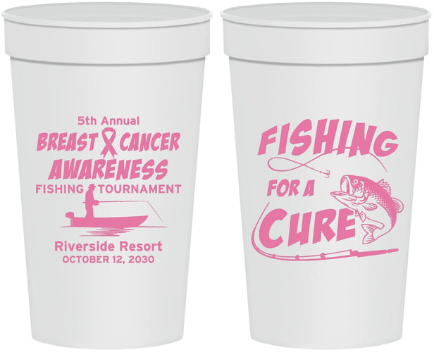 Personalized Awareness 32 oz Stadium Cups - Fishing For A Cure | 230018